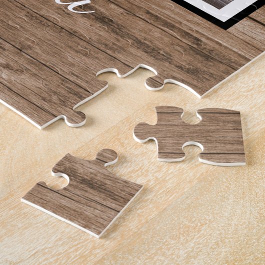 Puzzle Rustic Wood 4 Photo Collage Grand-mère (Côté)