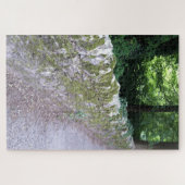 Puzzle Rustique Botanique Médiéval Mur Gris Vert Tons (Horizontal)