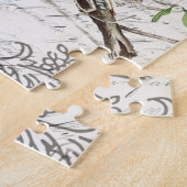 Puzzle rustique chic pays botanique nid (Côté)