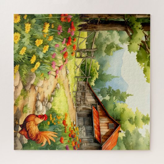 Puzzle rustique coloré (Horizontal)