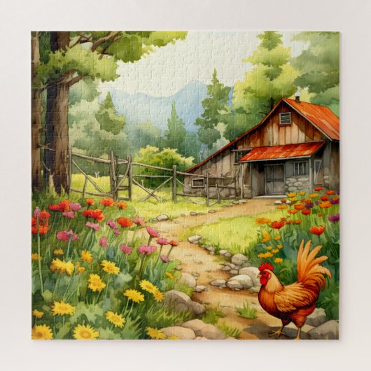 Puzzle rustique coloré (Vertical)