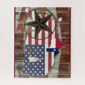 Puzzle Rustique Texas Lone Star Texas Long Horn (Vertical)