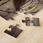 Puzzle rustique western country texas star cowboy pistole (Côté)