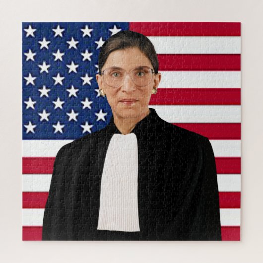 Puzzle Ruth Bader Ginsburg drapeau américain (Vertical)