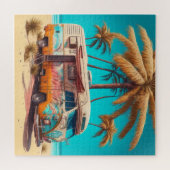 Puzzle RV rétro et palmiers (Horizontal)