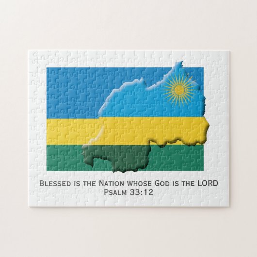 Puzzle RWANDA | Blessed Nation | DRAPEAU RWANDAN (Horizontal)