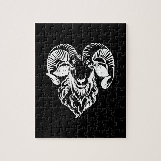 Puzzle Sabbatic Baphomet Goat Evil Satanic (Vertical)