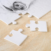 Puzzle Sabre yeux bleus d'un art de dessin de chien de (Côté)