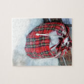 Puzzle Sac du Père Noël dans la neige (Horizontal)