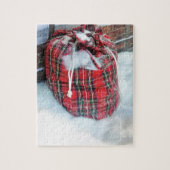 Puzzle Sac du Père Noël dans la neige (Vertical)