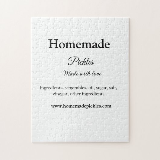 Puzzle Sachets maison faits avec amour ajouter texte site (Vertical)
