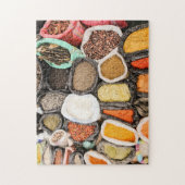 Puzzle Sacs de graines et d'épices Marché aux épices Équa (Vertical)