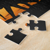 Puzzle Safari Afrique Sunset Elephant Silhouette Art (Côté)