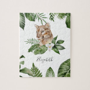 Puzzle Safari dans la jungle Lionne mignonne Nom personna