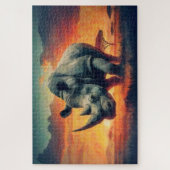 Puzzle Safari Sunset Rhino (Vertical)