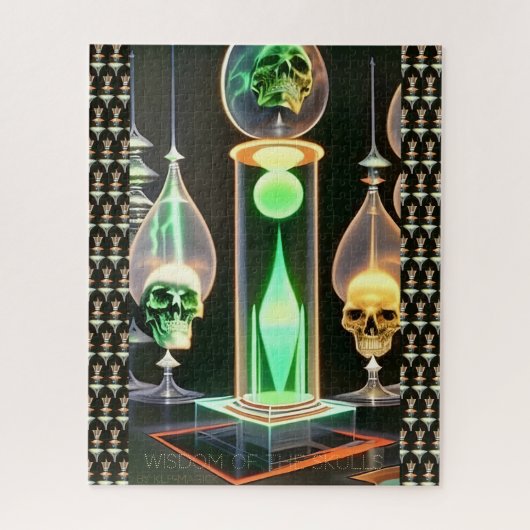 Puzzle Sagesse des crânes - AI Imaginaire Art Imprimer Sc (Vertical)