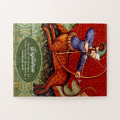 Puzzle Sagittarius Horoscope Zodiac Médiéval Vintage SM (Horizontal)