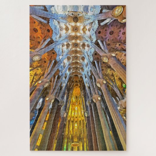 Puzzle Sagrada Familia. Interior. View 21. (Vertical)
