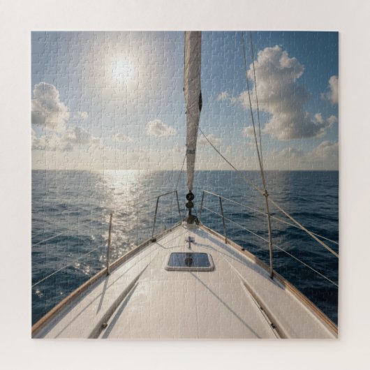 Puzzle Sailboat On Calm Ocean Water (Vertical)