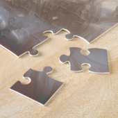 Puzzle Saint Bernard Chien à Noël de neige (Côté)