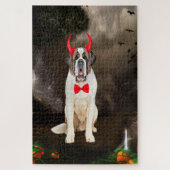 Puzzle Saint Bernard Chien en costume d'Halloween (Vertical)