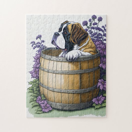 Puzzle Saint Bernard Dog (Vertical)