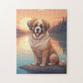 Puzzle Saint Bernard dog (Vertical)