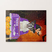 Puzzle Saint Bernard Dog dans le camion Halloween (Horizontal)