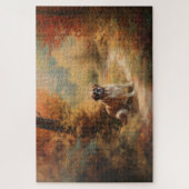 Puzzle Saint Bernard en automne Feuilles Automne automne  (Vertical)