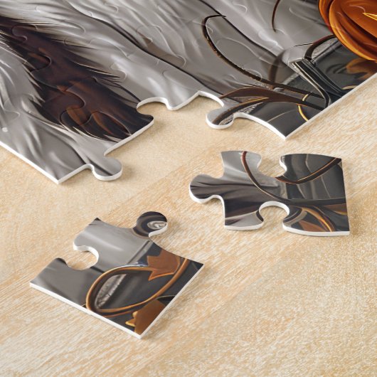 Puzzle Saint Bernard Halloween Éffrayant (Côté)