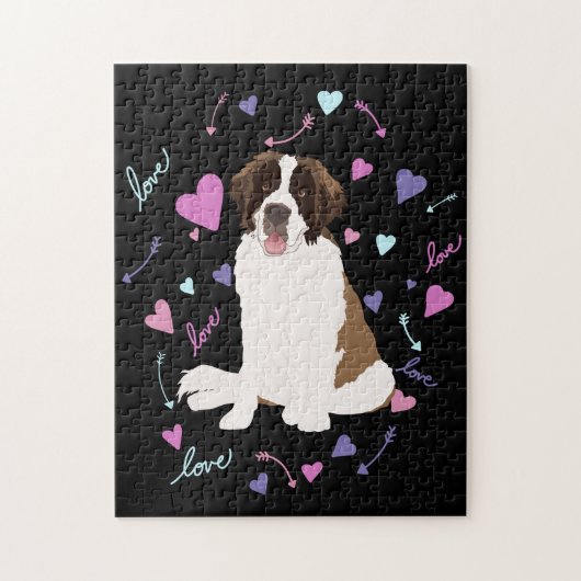 Puzzle Saint Bernard Valentines (Vertical)