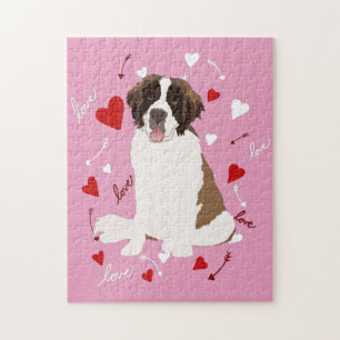 Puzzle Saint Bernard Valentines