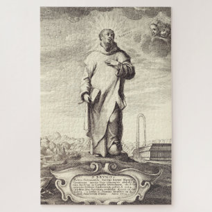 Puzzle Saint Bruno de Cologne Gravure Ancienne Style Arti
