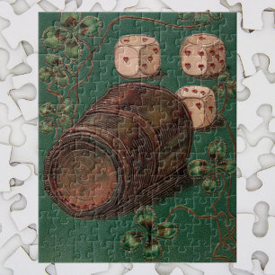 Puzzle Saint-Patrick vintage, Chanceux dés irlandais