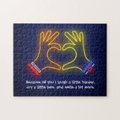 Puzzle Saint-Valentin à cause de vous néon (Horizontal)