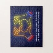 Puzzle Saint-Valentin à cause de vous néon (Vertical)