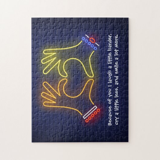 Puzzle Saint-Valentin à cause de vous néon (Vertical)