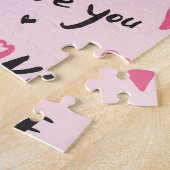 Puzzle Saint-Valentin : Arrière - plan "Je t'aime". (Côté)