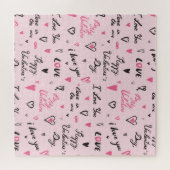 Puzzle Saint-Valentin : Arrière - plan "Je t'aime". (Horizontal)