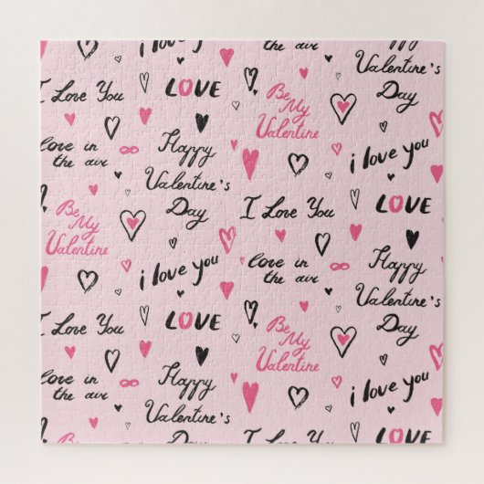 Puzzle Saint-Valentin : Arrière - plan "Je t'aime". (Vertical)