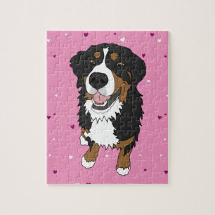 Puzzle Saint Valentin bernois de chien de montagne