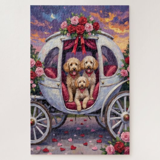 Puzzle Saint-Valentin Chien Caniche (Vertical)