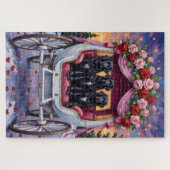 Puzzle Saint-Valentin Chien Terre-Neuve (Horizontal)