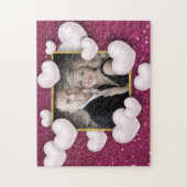 Puzzle Saint Valentin Coeurs blancs Bourgogne Photo (Vertical)