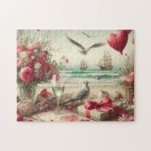 Puzzle Saint-Valentin côtière/nautique (Horizontal)