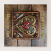 Puzzle Saint-Valentin Guerrier Steampunk Rubis Et Poignar (Horizontal)