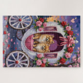 Puzzle Saint-Valentin pour chien Pomeranian  (Horizontal)