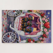 Puzzle Saint-Valentin pour chien teckel (Horizontal)