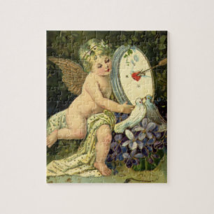 Puzzle Saint-Valentin victorien, oiseaux de l'amour d'ang