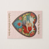 Puzzle Saint-Valentin vintage, cœurs de chérubin victorie (Horizontal)